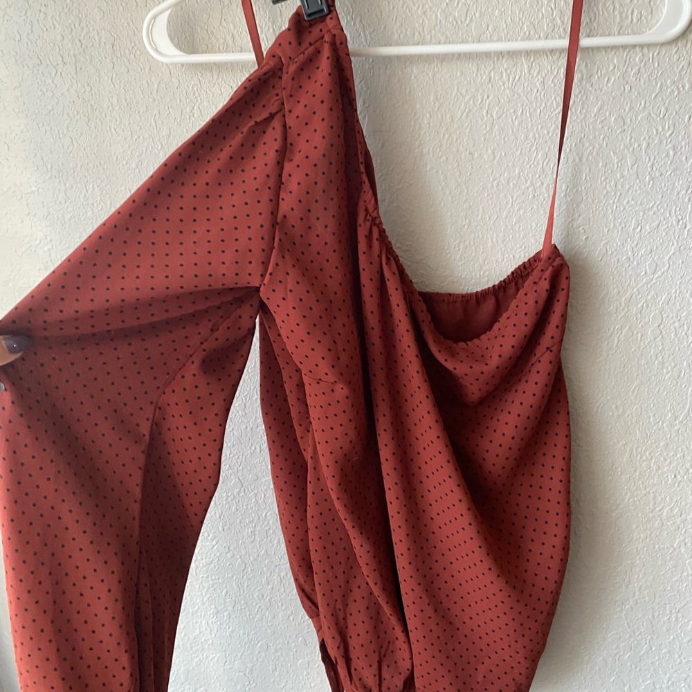 Abercrombie & Fitch Terracotta Polka Dot Body Suit